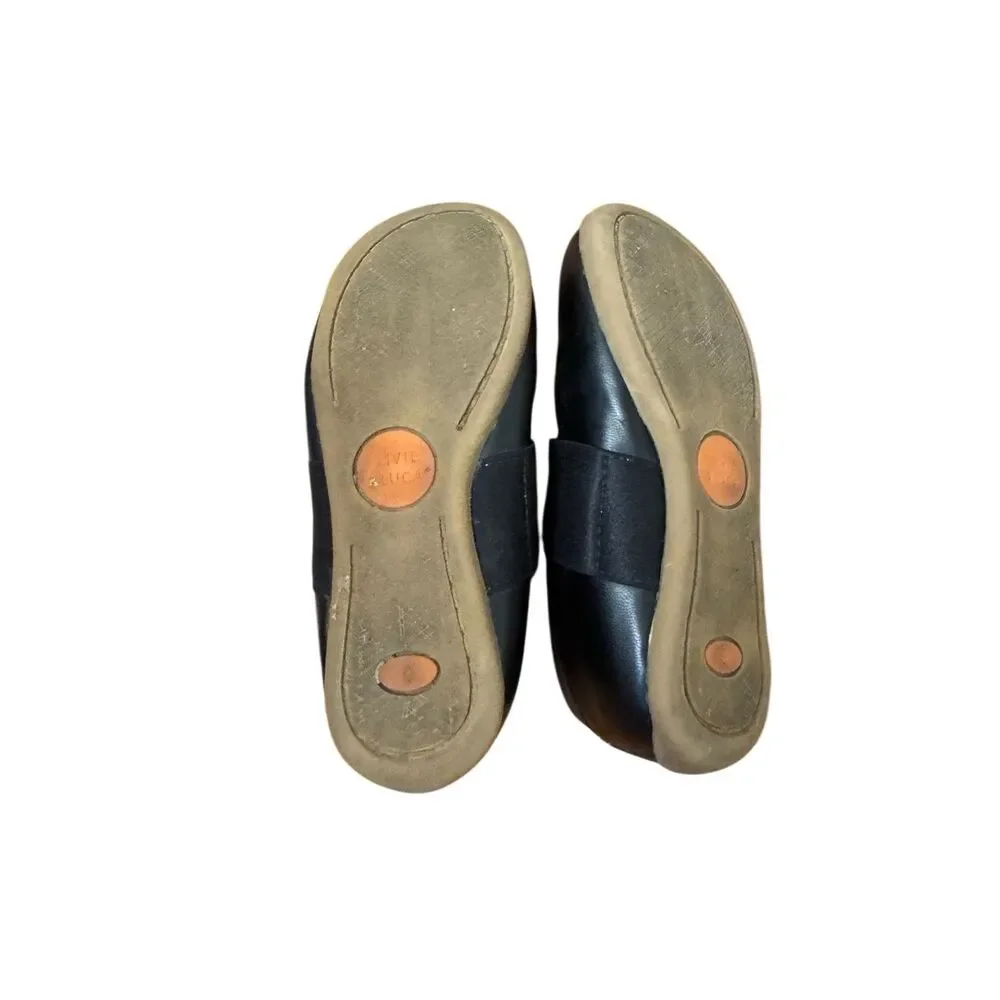 Livie & Luca Bella Ballet Flats Black Leather Size 8